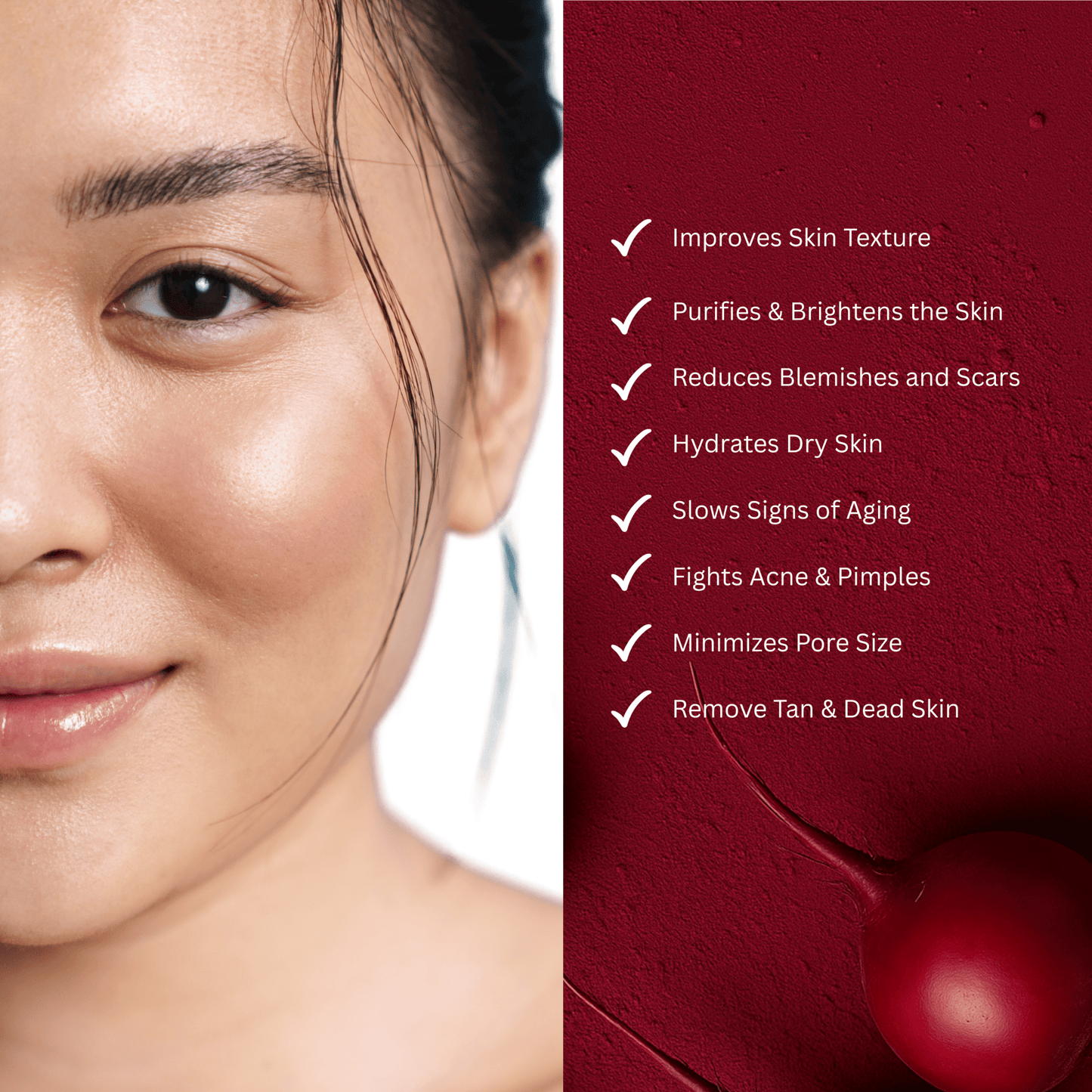 Beetroot Blush 100% Natural Face Mask - Beet Blush